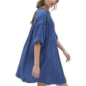 Urban Outfitters Blue Grid Shift Dress